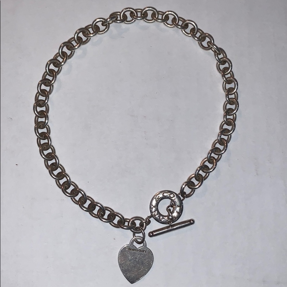 Tiffany & Co Sterling Silver Heart Toggle Necklace